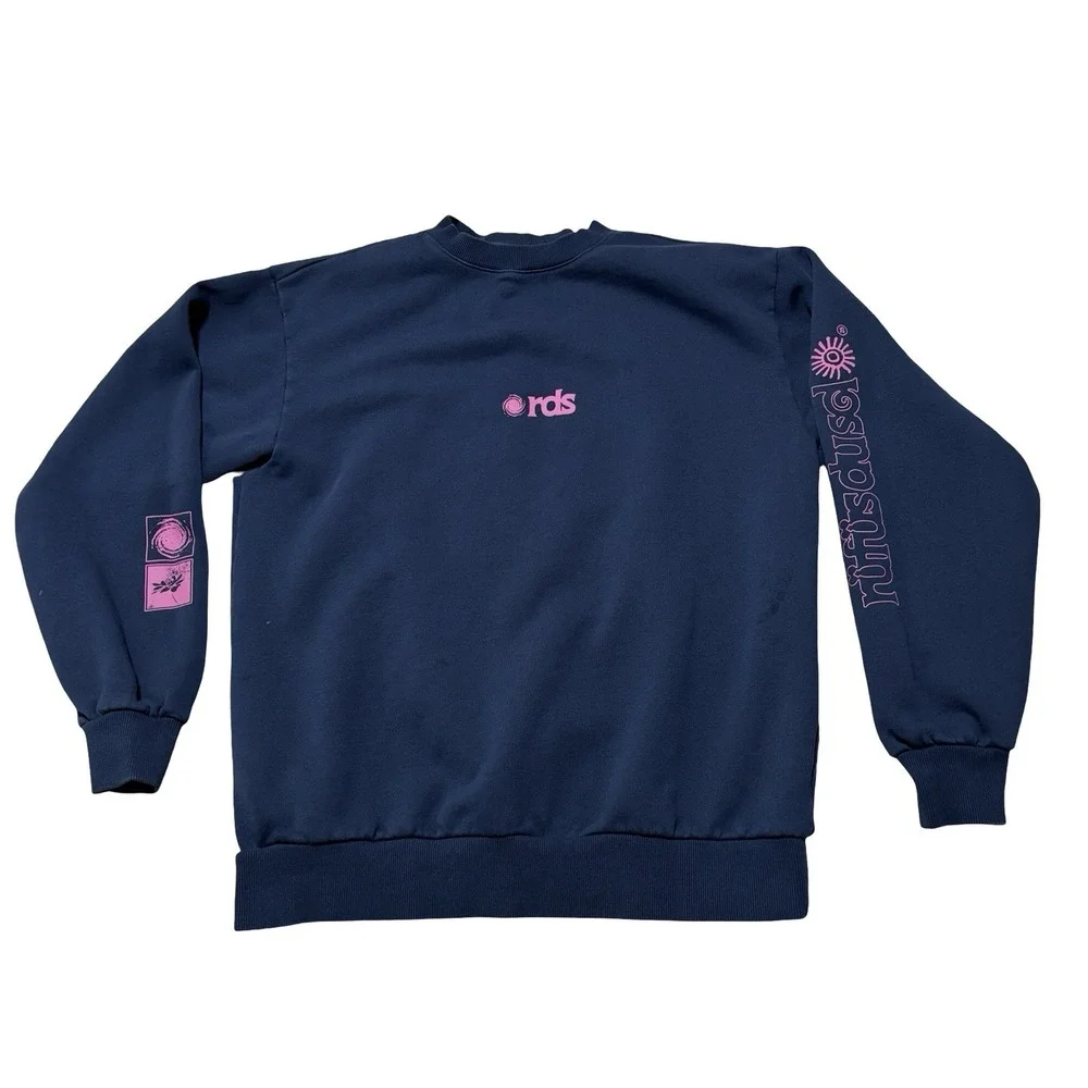 Rufus Du Sol Navy Sweatshirt Rüfüs Tour Merch EDM House Inhale Exhale 2025 SMALL